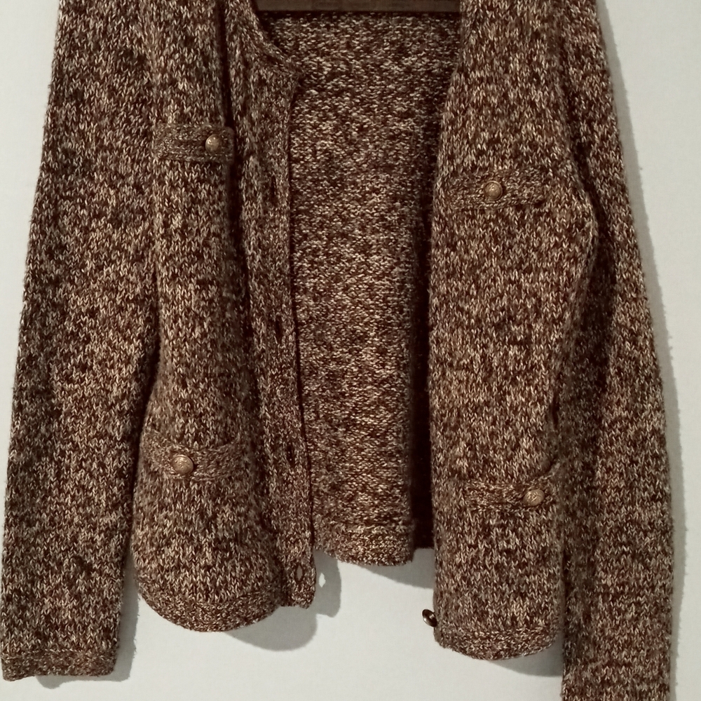 Jacob Brown Marled Button-Front Cardigan